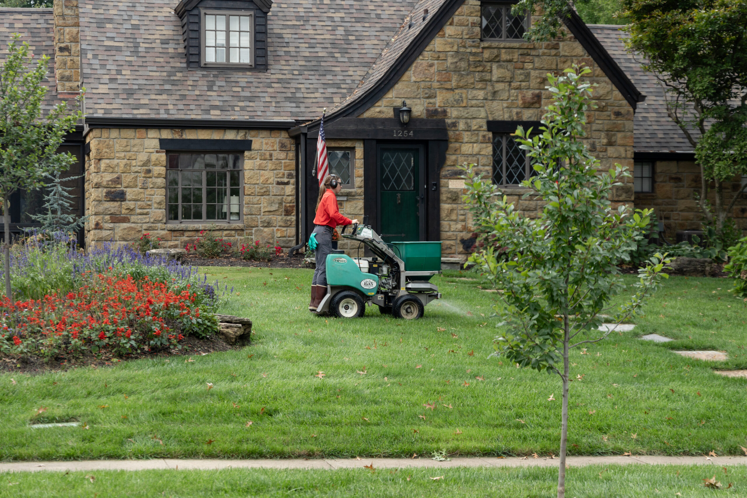RYAN pro riding across a lawn in Springfield